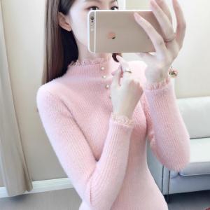 QIANSHUIYIYUN | Turtleneck Chinchilla Velvet Inner Shirt Female Autumn Winter New Design