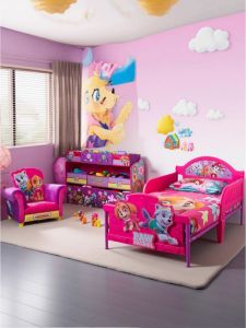 Adjustable Height Children Bed with Guardrail 45cm