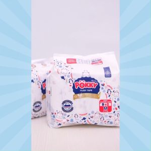 POKKY FLEXY TAPE FOR NEW BORN-S ISI 10+2 | Popok Perekat Newborn Popok Lembut untuk Bayi Baru Lahir