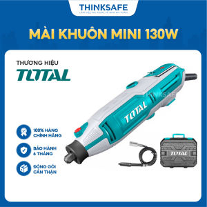 Máy mài khuôn mini TOTAL 130 - 550W đầu mài mịn chỉnh tốc nhiều cấp độ Đầu mài da kim loại gỗ kèm phụ kiện - Thinksafe