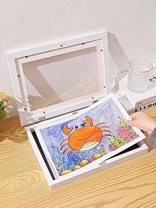A4 Kids Art Frames Display Storage Frame Home Decoration Organizer Magnetic Photo Frame Medal Prize Certificate Frame