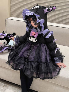 Girls Sanrio down Cotton Coat Winter Cotton-Padded Jacket New Arrival Baby Girls Western Style Clow M Lolita Cotton-Padded Clothes