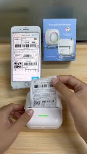 SuayMall เครื่องปริ้นพกพา เครื่องพิมพ์ความร้อน การปริ้น HD แบบไร้หมึก การปริ้นฉลาก เอกสาร การเชื่อมต่อบลู