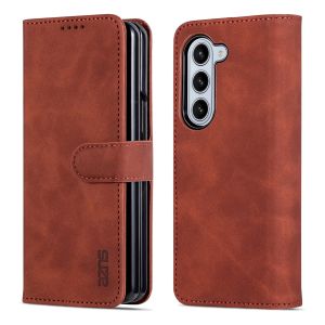 Ốp Ví Từ Tính Bằng Da PU EUCAGR Có Chân Đế Cho Samsung Galaxy Z Fold 3/4/5/6/7 - Nắp Gập Có Khe Đựng Thẻ Và Ngăn Chứa Đồ