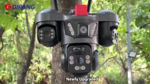 difang | V380 Pro 20MP Wireless Solar Security Camera WiFi/4G 10x Digital Zoom Solar CCTV 3 Camera Triple Screen Built 8000mAh Battery