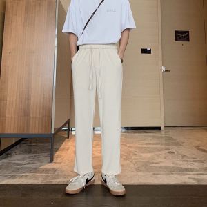 Quần âu nam cạp chun 98WEAR công sở Hàn Quốc ống suông quần baggy ống rộng dáng âu phong cách