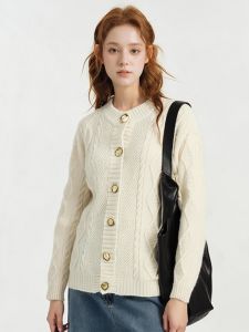 BINKAFENNY | Soft Cozy Womens Sweater Jacket Lazy Style Early Autumn 2025 New Loose Super Beautiful Knitted Top Warmth Emitting Long Sleeve