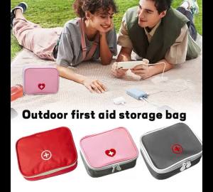 Mini Home First Aid Kit Multi-functional Storage Bag Portable Tablet Storage Medical Case Pills Bandages Storage Bag
