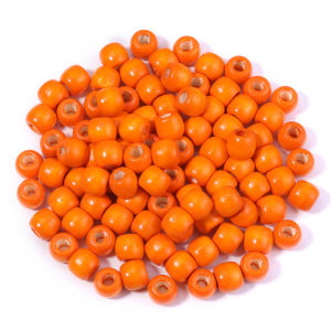 ลูกปัดไม้เมเปิ้ล 50-100 ชิ้น/ล็อต รูปทรงกระบอกหลากสี รูใหญ่ สำหรับทำเครื่องประดับ DIY สร้อยข้อมือ สร้อยคอ