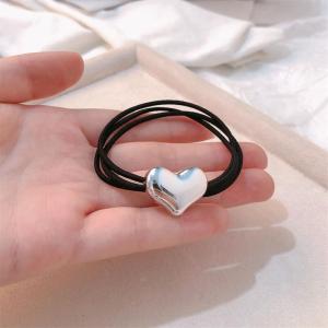 High Elasticity Bright Surface Heart Shaped Hair Ties Womens Stylish Hair Bands Plastic Festive Decorations Gift Ideas