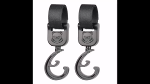 Little Buddy 2PCS Baby Stroller Hooks Cartoon Bear Design 360-Degree Rotation Diaper Bag Hook Stroller Accessories