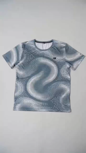 AIDEN Men Abstract Print Quick Dry Sport T Shirt Breathable Gym Running Workout Top Casual Outdoor