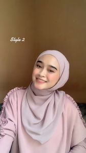 pashminna INNER 2IN1 "bisa bolak balik" ceruty babydool / hijab lesti / hijab instant