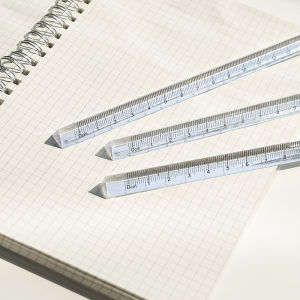 ไม้บรรทัดสามเหลี่ยมโปร่งใส 15-20 ซม. - ถุงใส่เครื่องเขียนสำนักงานใช้งาน
