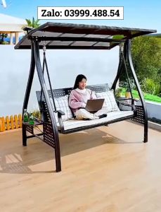 Xích đu ngoài trời Nhập khẩu 100% Xích đu Sân vườn Nhôm đúc Đẹp Không hang rỉ Xích đu - X02