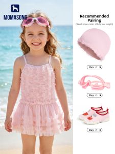 Momasong | Kids Cute Mesh Skirt One-Piece Swimsuit