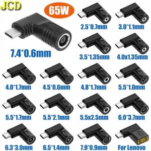 JCD | Cáp Chuyển Đổi Nguồn DC 65W Từ Đầu Cái Sang Đầu Đực USB Type-C Hỗ Trợ Sạc Nhanh Tương Thích Với Máy Tính Xách Tay HP Dell Lenovo MacBook Xiaomi