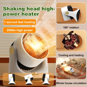Small Sun Electric Heater Home Intelligent Shaking Head Warmer