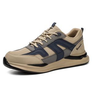 Safety Shoes Men With Steel Toe Cap Anti-smash Men Work Shoes Sneakers Light Puncture-Proof Indestructible Shoes Dropshipping