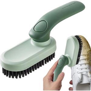 Multi-Functional Foldable Handle Laundry Brush Fine Bristles for Gentle Cleaning Shoe Cleaning Brush for Uppers