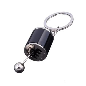 1pcs Metal Keyring Creative Car Shifter Keychain Six-Speed Gear Stick Knob Gearbox Model Key Antistress Adults New Fidget Toys