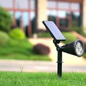 18 LED Solar Spot light Outdoor Lawn Lamp Garden Lamp Ground Plug Wall Light waterproof 2400mAh
