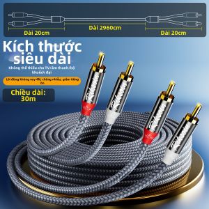 RIKSOIN | Dây Cáp Đầu Ra Âm Thanh AV Chung Dual RCA