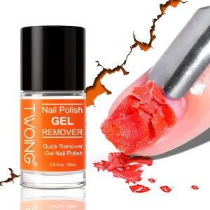 TWOING Nail Gel Polish Remover Quick & Easy Polish Remover In 2-3 Minutes No Need Soaking Or Wrapping 15ml-0.51oz