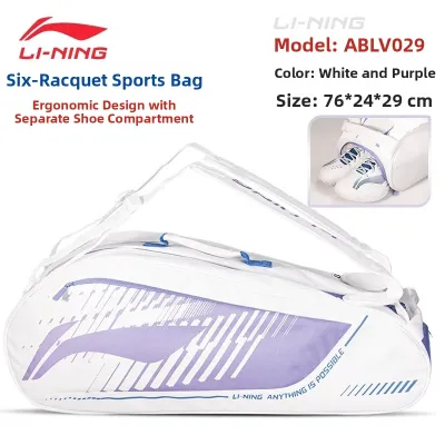 Li-Ning | Professional Shoulder Badminton Racket Bag 6 Slots