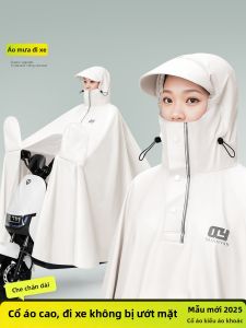 QUANYAN | Áo Mưa Chống Thấm cho Phụ Nữ Đi Xe Máy E-bike Dùng Được cho 1 đến 2 Người