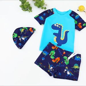 Đồ Bơi Trẻ Em Bé Trai Kèm Mũ - Bộ Quần Áo Bơi Bé Trai Chất Thun Lạnh Hàng Quảng Châu Cao cấp