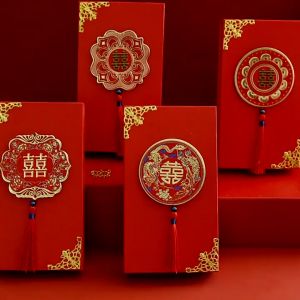 Hộp Nạp Tài Đựng Tiền Sính Lễ Cưới Hỏi Họa Tiết In Nổi Cao Cấp A0502