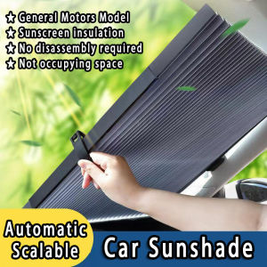 Car Windshield Sunshade Retractable Car Windshield Sunshade Sun Shade Block Anti-UV Reflective Auto Sun Visor Cover Universal Foldable Reflective Jumbo Shade 遮阳板
