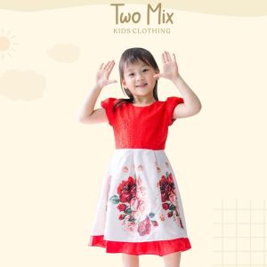 Dress Anak Perempuan Digital Print Bunga Cantik 4269