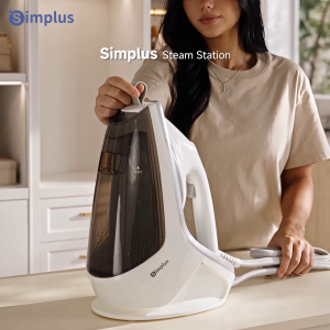 Simplus Steam Station Iron 1600W 60g/min Garment Steamer 300g/min Burst Steam 1.4L Water Tank 150°C High-Temp Sterilization Family