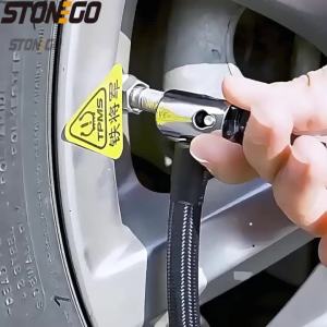 Máy Bơm Lốp Xe Hơi Không Dây Di Động Màn Hình LCD Kỹ Thuật Số Dùng Cho Xe Máy Xe Đạp Thuyền - Kèm Pin