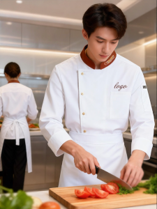 FANWUJINHUANG | High-end Chef Work Uniform Long Sleeve Autumn Winter Custom