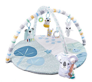 MLZH | Leaf-shaped Crawling Mat Fitness Frame with Pillow Cloth Book Hanging Toys