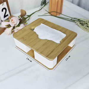 Creative Tissue Box Simple Design Luxury Bathroom Bedroom Drawstring Living Room Organizer Bamboo Material Storage Box