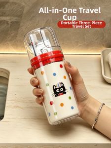 YOULUNMEI | Portable Storage Organizer For Brush Cup And Toothbrush Set