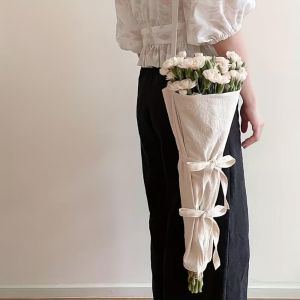 Túi Vải Bố Họa Tiết Hoa Có Dây Đeo Điều Chỉnh Túi Xách Quà Tặng Nữ Hình Xô Túi Xách Tay Cầm Trên Thích Hợp Cho Mọi Mùa