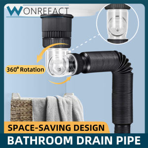 Bathroom Sink Traps Drain Pipe Kit Tube Basin Fitting Sewer Drainage Expandable S P Hose Universal Flexible