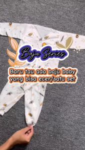 BABY LEON BC-8711 & BC-8712: Baju Lengan Pendek & Celana Pendek Bayi Newborn (0-3 Bulan)