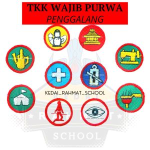 [10pcs] TKK Wajib Tanda Kecakapan Khusus Pramuka Siaga Penggalang Penegak Purwa Madya Utama Bordir