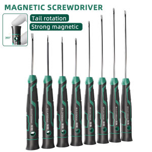 Precision Magnetic Screwdriver Anti-Slip Handle Phillips/Slotted Type Mini Screw Driver Installation and Disassembly Repair Tool