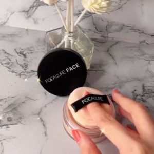 FOCALLURE Oil Control Loose Powder Waterproof Natural Bedak Tabur- Hingga 12 Jam Make Up