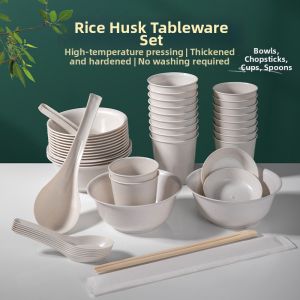 Disposable Four-Piece Set Dinnerware