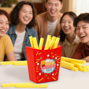 1pc Flying French Fries Desktop Game Draw French Fries Toy Party Multiplayer Tabletop Game Prank Bounce French Fries Games