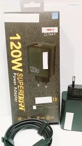 Charger RLM 13 120W SuperDart Power Adapter Full Black Support Fast Charging