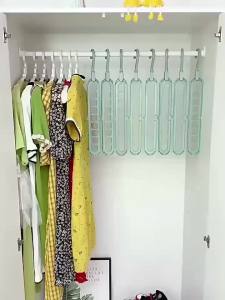 Móc Treo Quần Áo Thần Kỳ Xoay 9 Lỗ - Giá Phơi Đồ Đa Năng Gấp Gọn Ngang & Dọc Dùng Được Cho Gia Đình